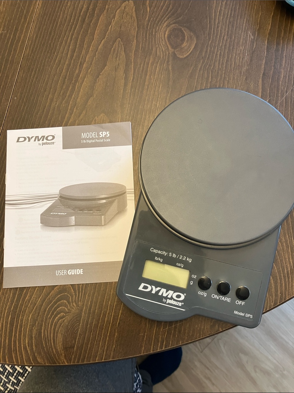 Dymo Black Digital Postal Scale with Round Weighing Platform